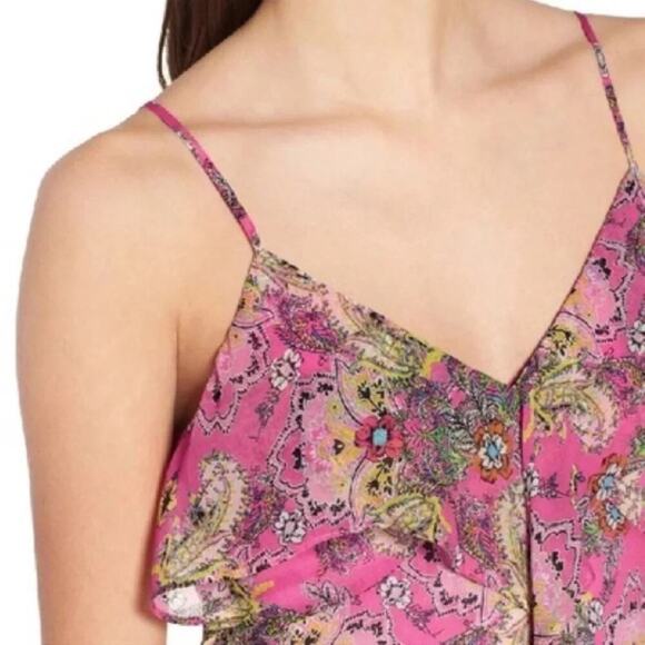 Bailey 44 Day Dream Paisley Pink Ruffle Dress Size Small - Picture 3 of 8